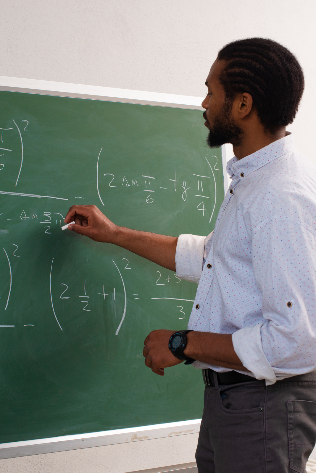 Male Teacher Teaching Mathematics