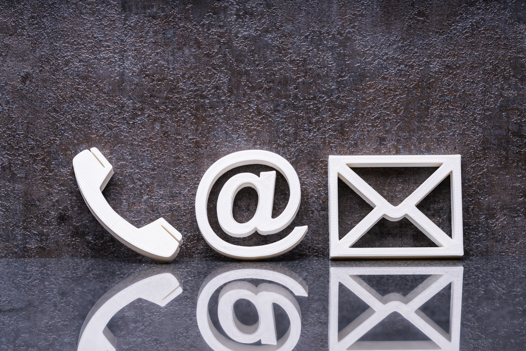 Phone, Email And Post Icons